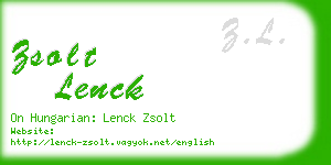 zsolt lenck business card